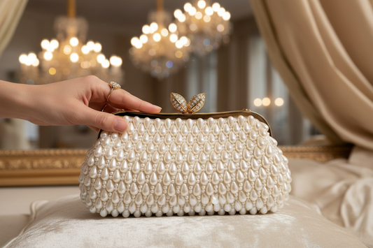 Ivory Pearl Luxury Evening Clutch